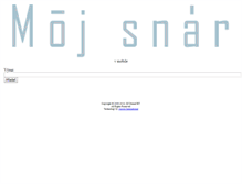 Tablet Screenshot of mobil.moj-snar.sk